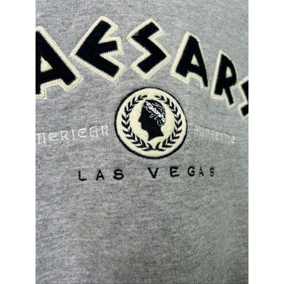 Vintage Caesars Palace Las Vegas Sweatshirt Gray Crewneck Pullover USA Made M - Picture 3 of 10